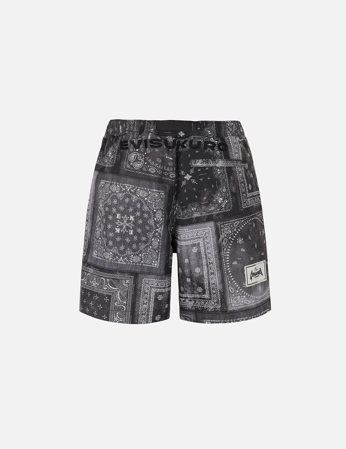 满地佩斯利印花宽版休闲工装短裤